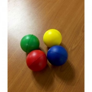 [학교체육용품]놀이와행사 - 스펀지볼/스폰지볼/지름50mm/빨강 파랑 노랑 초록/게임도구/체육대회/스폰지공